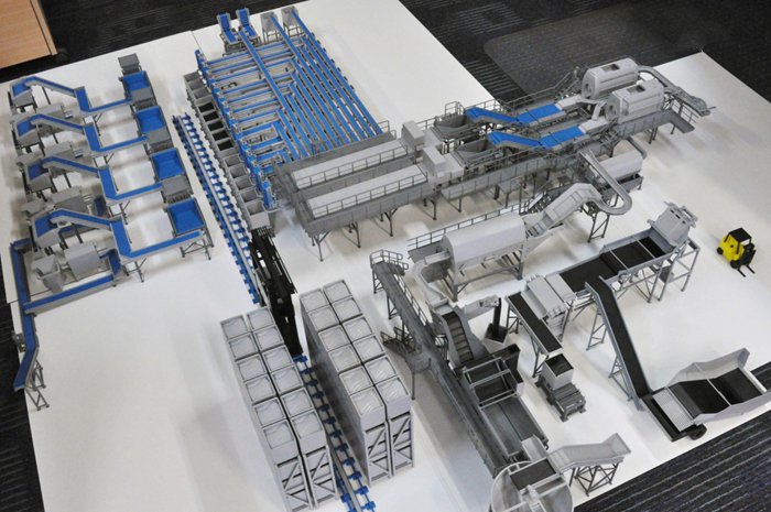 3D打印縮放等比例模型(庫(kù))解決企業(yè)生產(chǎn)線復(fù)雜問(wèn)題,3D打印出生產(chǎn)線模型展示圖