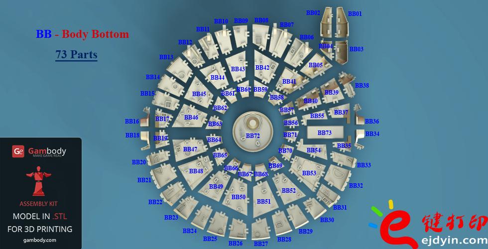 [超清圖集]<<星球大戰之原力覺醒>>千年隼號飛船3D打印作品欣賞(附模型下載地址)